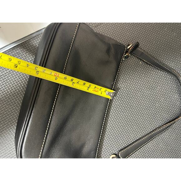 Vintage Coach Hampton 7785 Mini Black All Leather Demi Shoulder Bag 90s Y2K - Picture 9 of 12